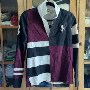 Ralph Lauren Polo Rugby womens Rugby shirt maroon and black size mediu